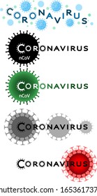 Bacterias, coronavirus, microbio vector verde. Los coronavirus causan enfermedades en mamíferos, humanos. Tipo mortal de virus 2019-nCoV. Novela Coronavirus 2019. Neumonía.