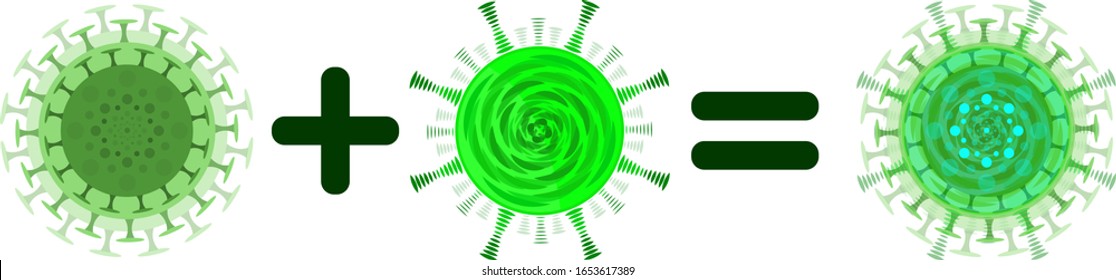 Bacteria, coronavirus, microbe green vector. Coronaviruses cause diseases in mammals, humans. Deadly type of virus 2019-nCoV. Novel Coronavirus 2019. Pneumonia disease.