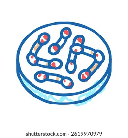 bacteria corynebacterium diphtheriae doodle icon sketch vector. bacteria corynebacterium diphtheriae sign. isolated symbol illustration