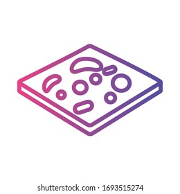 bacteria culture in laboratory glass linear gradient style vector illustration design
