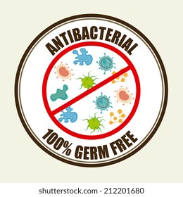 Bacteria design over beige background, vector illustration