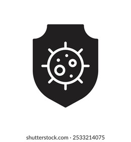 Bacteria disease icon Flat line illustration