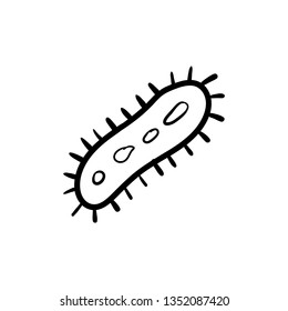 bacteria doodle icon vector 