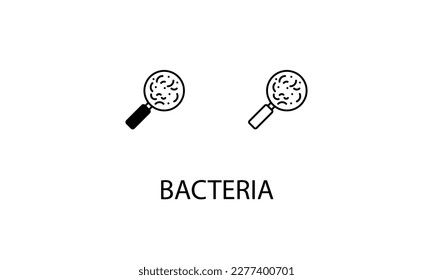 Bacteria double icon design stock illustration