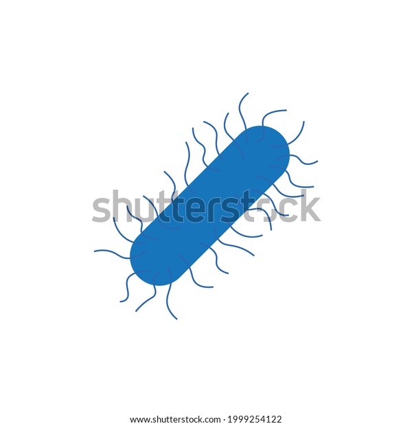 Bacteria Flagelada Vector On White Background Stock Vector (Royalty ...