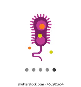 Bacteria with flagella icon