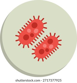 Symbol für flache Kreise in Bakterien