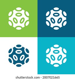 Bacteria Flat four color minimal icon set
