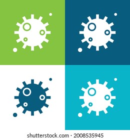 Bacteria Flat four color minimal icon set