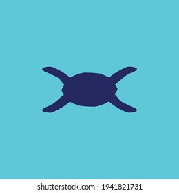 Bacteria flat icon. Simple style virus infection symbol.  Logo design element. T-shirt printing. eps10. Vector for sticker.