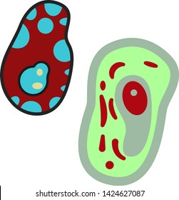 Bacteria flat illustration design graphic