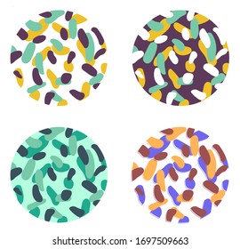 Bacteria. Flat bacteria pattern vector illustration for web design isolated on colorful background