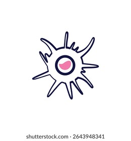 Bacteria Flat Style Icon design