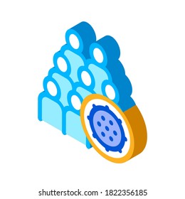 Bacteria Germ And People vector isometric sign. color isolated symbol illustration