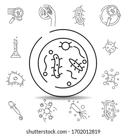 bacteria germ virus line icon. element of bacterium virus illustration icons. signs symbols can be used for web logo mobile app UI UX