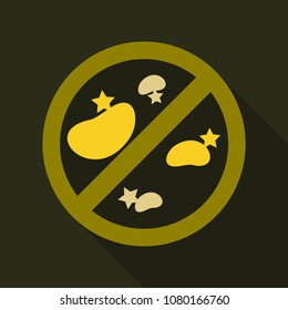 Bacteria and germs colorful set, micro-organisms disease-causing objects, different types, bacteria, viruses, fungi, protozoa. Vector flat style cartoon illustration isolated on background