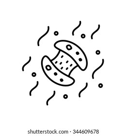 Bacteria and germs  icon in thin line style