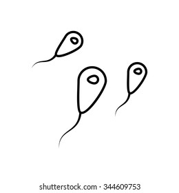 Bacteria and germs  icon in thin line style