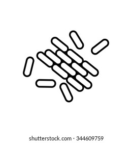 Bacteria and germs  icon in thin line style