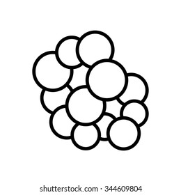 Bacteria and germs  icon in thin line style