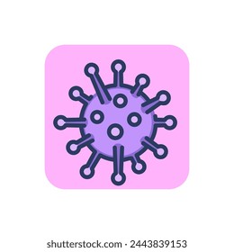 Bacteria and germs thin line icon. Microbe, virus, biology outline sign. Healthcare and virology concept. Vector illustration symbol element for web design and apps