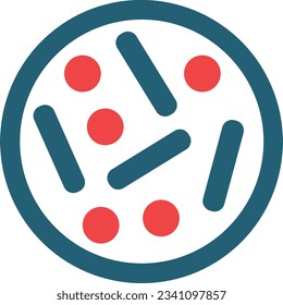Bacteria Glyph Two Color Icon For Personal And Commercial Use.
