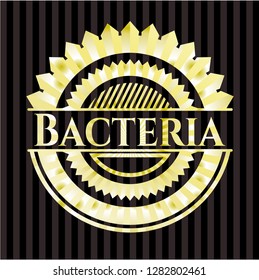 Bacteria gold shiny emblem