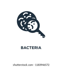 Bacteria icon. Black filled vector illustration. Bacteria symbol on white background. Can be used in web and mobile.