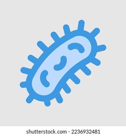 Bacteria icon in blue style about laboratory, use for website mobile app presentation