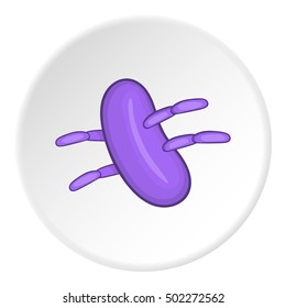 Bacteria icon. Cartoon illustration of bacteria vector icon for web