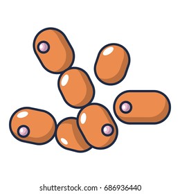 Lot of bacteria icon. Cartoon illustration of lot of bacteria vector icon for web design