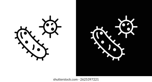 Bacteria icon concept stroke on white background
