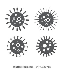 Bakterien-Icon-Design, isoliert auf weißem Hintergrund, Vektor-Illustration