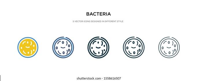 bacteria icon in different style vector illustration. two colored and black bacteria vector icons designed in filled, outline, line and stroke style can be used for web, mobile, ui