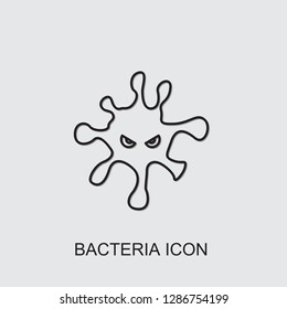 bacteria icon . Editable line bacteria icon from health. Trendy bacteria icon for web and mobile.