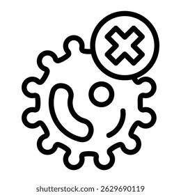 Bacteria Icon Element For Design