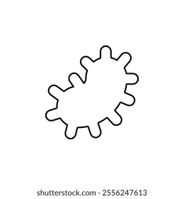 bacteria icon Flat symbol set outline