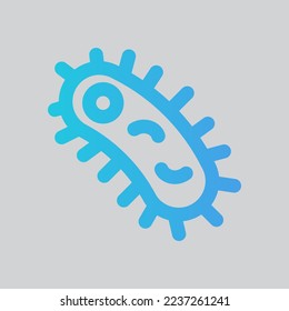Bacteria icon in gradient style about laboratory, use for website mobile app presentation