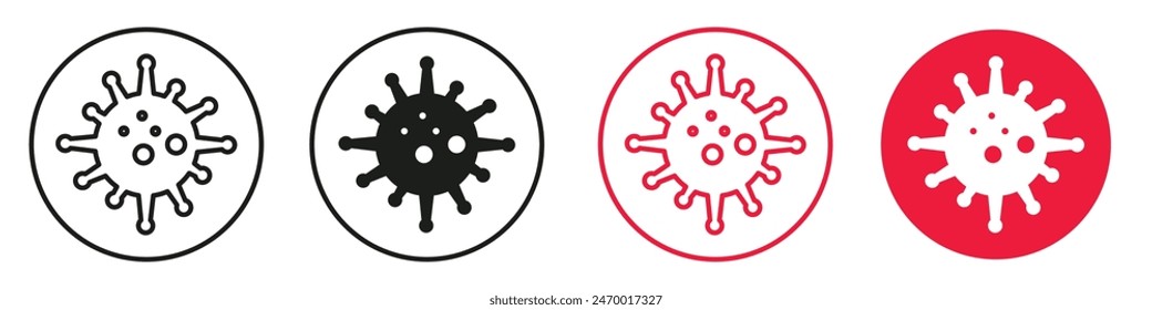 Bacteria icon illustrating microscopic organisms, suitable for healthcare, biology, and educational materials