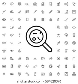bacteria icon illustration isolated vector sign symbol. Health icons set.