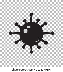 bacteria icon isolated on transparent background. bacteria sign. flat style.