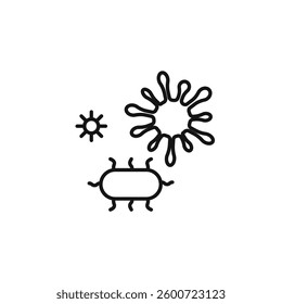 Bacteria icon isolated. simple vector icon on white background
