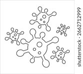 Bacteria icon in line style