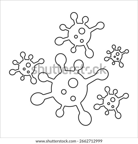 Bacteria icon in line style