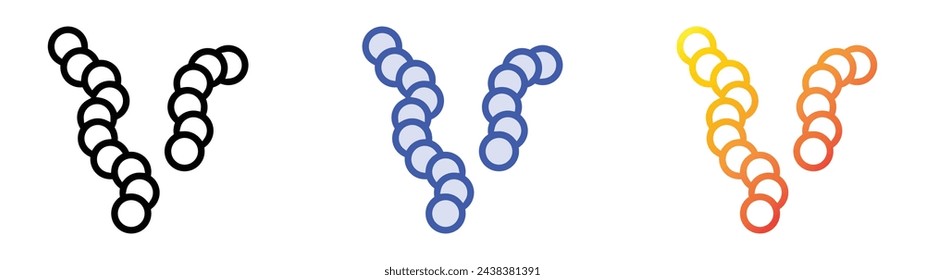 bacteria icon. Linear, Blue Fill and Gradient Style Design Isolated On White Background