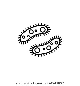 Bacteria icon linear logo isolated