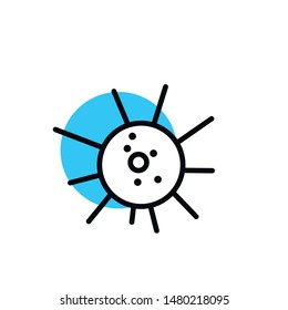 bacteria icon logo design vector