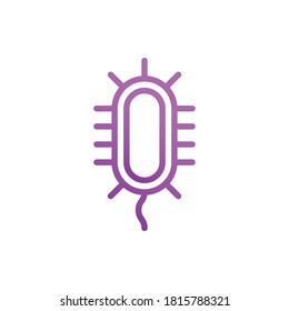 Bacteria Icon Logo Illustration Vector Isolated. Science and Laboratory Icon. Editable Stroke and Pixel Perfect.