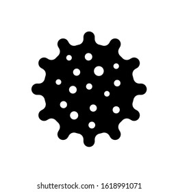 Bacteria icon, logo isolated on white background