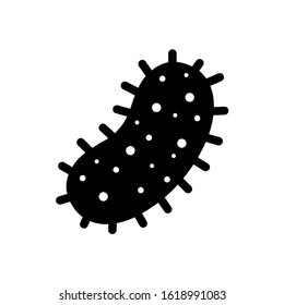 Bacteria icon, logo isolated on white background